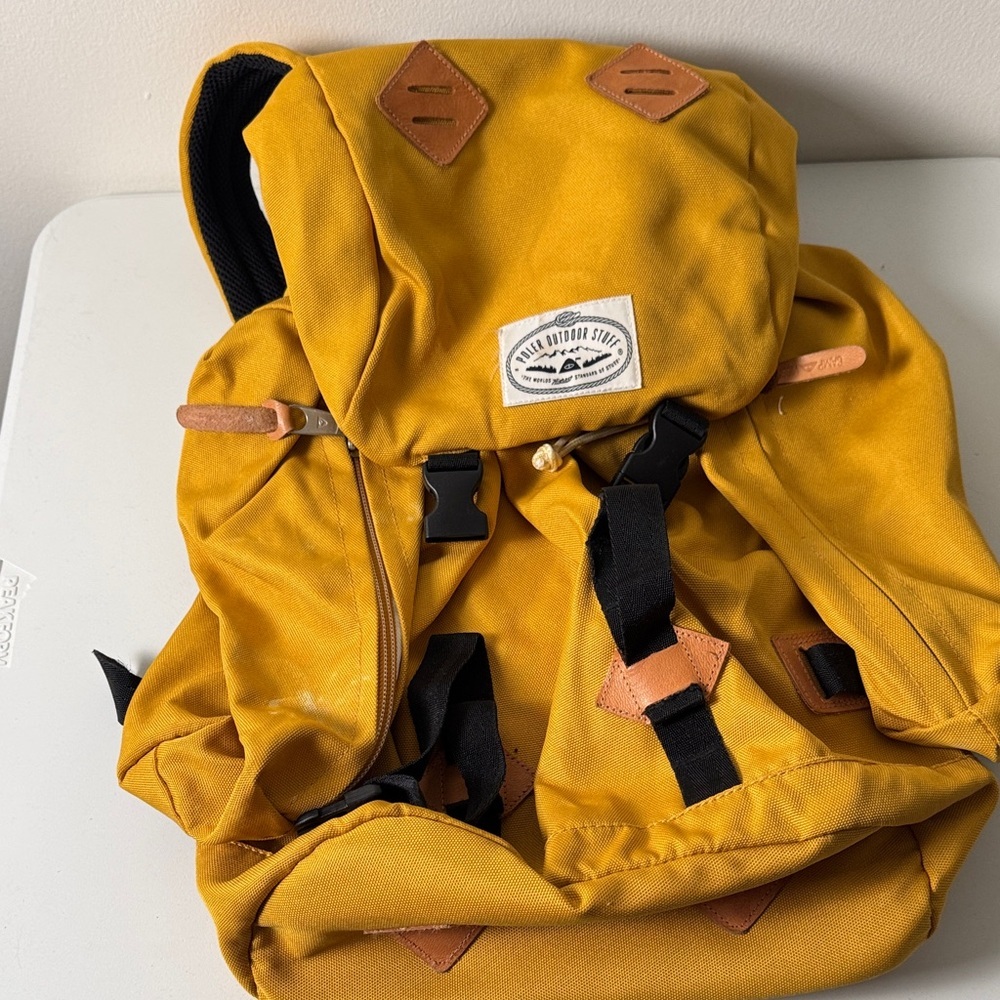 Poler Outdoor Stuff Rucksack Adventure Backpack Mustard Yellow